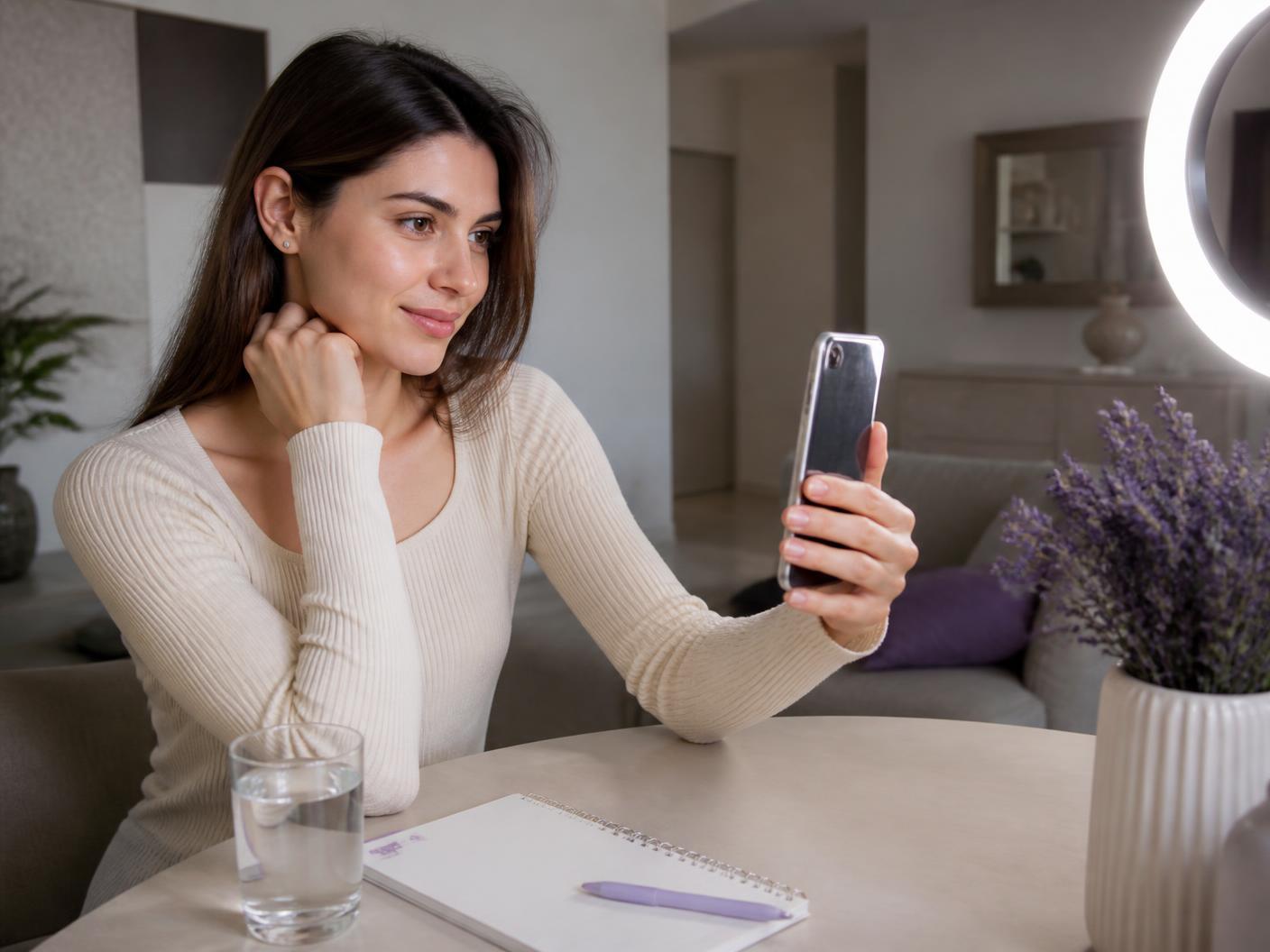 Patient in a video consultation with a doctor